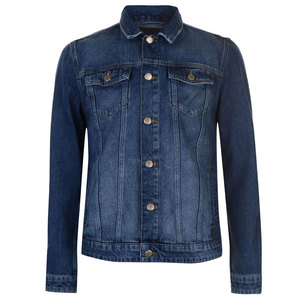 Veste matelassée en jean bleu à manches longues avec attaches surdimensionnées personnalisées Veste d'hiver en jean vintage OEM pour hommes - Product Image 4