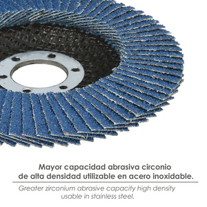 Disco Abrasivo a Lamelle in Acciaio Inox al Zirconio - Plus 115x22 mm. Grana 60 - Product Image 5