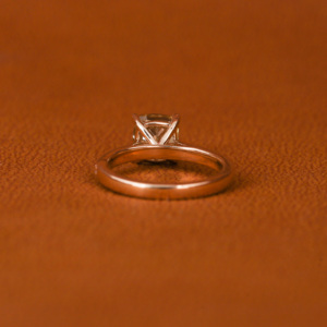Luxurious Yellow <b>Cushion</b> Cut Lab Created Diamond 14KT Gold Plated Pave Setting Round Cut Side Diamond Engagement Ring Girls Gift - Product Image 3