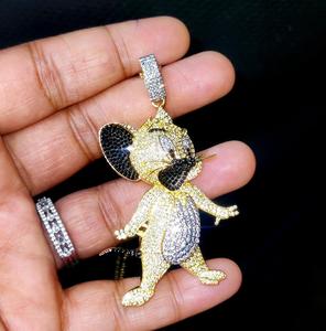 Maahir gemas personaje de dibujos animados diamante oro collar IGI certificado estilo clásico Unisex rendimiento moda declaración al por mayor - Product Image 5