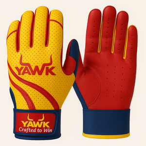 Guantes de bateo de béisbol de color clásico Guantes de bateo de béisbol de nuevo diseño para hombres y jóvenes Guantes de bateo de agarre cómodos - Product Image 3