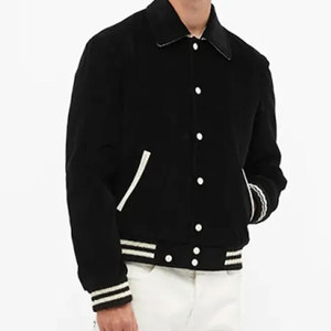 Chaqueta de béisbol universitaria de manga larga de último diseño para hombre, estilo de manga regular, servicio OEM disponible - Product Image 2