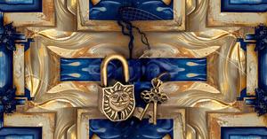 Functional Brass Padlock Lock with Keys Working Sun Face Door Lock Fully Functional Handmade Unique Collectible Locks - Product Image 2