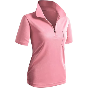 Polos de mujer Color sólido algodón de secado rápido precio asequible Polo de manga corta cómodo transpirable deportes gimnasio desgaste - Product Image 6