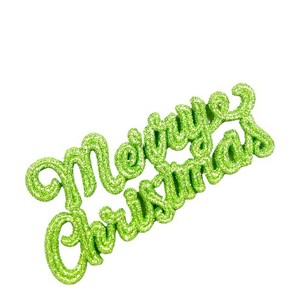 Décoration suspendue créative pour la maison, best-seller de Noël et du Nouvel An, ornement en acrylique rouge pailleté avec inscription Joyeux Noël - Product Image 3