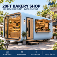 Chiosco Prefabbricato Apple Cabin Shop da 20ft e 40ft con Vetrina in Vetro per Centri Commerciali e Strade Pedonali - Vendita Calda