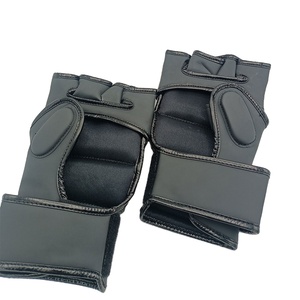 Nouveaux gants de MMA en cuir de haute qualité, logo personnalisé, votre propre design, gants d'entraînement de boxe, légers, demi-doigts - Product Image 2
