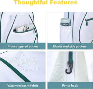 bags for womens Pickleball Backpack with Waterproof Pocket Padel <b>Pickle</b> Ball Paddle Bag Fits 2 to 4 Paddles - Product Image 4