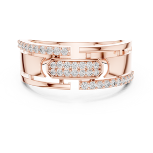 Anillo de Compromiso de Diamantes Premium con Brillantes Diamantes Redondos |   Anillo de Joyería Fina Clásico para Novia - Product Image 2