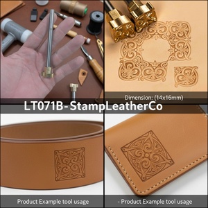 LT071B Sello de cuero Scrollwork Border Design Craft Scrollwork Shape - Product Image 1