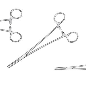 Fórceps de arteria Heiss 205mm curvo, 1-2 dientes, junta de caja, abrazadera hemostática, instrumento quirúrgico de acero inoxidable de precisión - Product Image 1