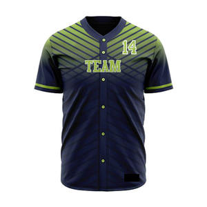 Uniforme de béisbol transpirable de alta calidad, camiseta de softball para hombre impresa por sublimación personalizada, ropa deportiva de buena calidad OEM - Product Image 2