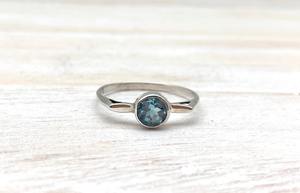 Anillo de plata estilo bohemio hecho a mano, joyería de plata de ley 925, Topacio Azul, piedras preciosas, anillo de tendencia, joyería para mujer, regalo para ella - Product Image 5