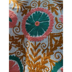 Wholesale Uzbek Embroidered Suzani Jacket Unisex Short Cotton Jute Fabric <b>Coat</b> with Floral Pattern for Spring Season - Product Image 6