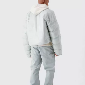 Veste matelassée en toile personnalisée OEM pour homme, style léger matelassé, logo, capuche, veste d'hiver, streetwear, vêtements d'extérieur 2026 - Product Image 6
