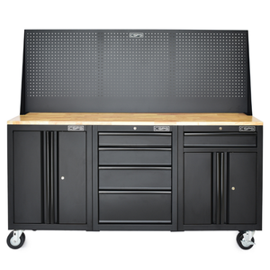 Juego de herramientas de banco de trabajo, caja de almacenamiento de acero al carbono de 183cm para mecánico, garaje, almacén, caja de herramientas con ruedas, hecho en Vietnam - Product Image 3