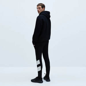 Venta al por mayor de los hombres de invierno ácido lavado chándales de alta calidad de gran tamaño personalizado cremallera completa 100% algodón Streetwear Flare Leggings - Product Image 5