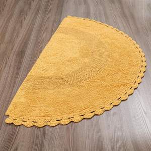 Alfombra de Baño Redonda de Algodón Súper Suave con Diseño Bohemio, Absorbente y Lavable a Máquina para Uso en el Hogar y Hoteles - Product Image 5