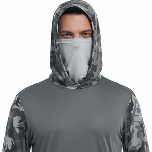 Camisas de Pesca con Capucha para Hombre, Hechas a Medida, Sublimadas, con Protección Solar UPF 50, de Poliéster/Algodón, Transpirables y de Secado Rápido - Product Image 3