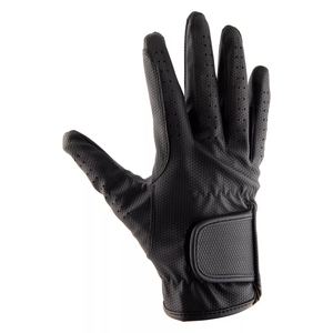 Gants d'équitation en cuir synthétique noir de meilleure qualité pour hommes femmes L & KIds Vente en gros de style occidental - Product Image 4