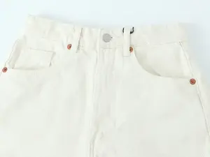 Femmes été décontracté taille haute Streetwear respirant Denim Shorts chauds Jean lavé avec décoration en dentelle fabriqué au Pakistan - Product Image 5