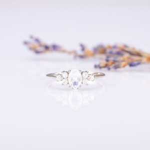 925 Solid <b>Silver</b> Classical <b>Ring</b> Jewelry for Women 925 Sterling <b>Silver</b> Moonstone Gemstone Boho Style Handmade <b>Ring</b> Gift for Mom - Product Image 3