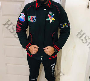 Varsity Jackets Oes Jackets Masonic Latter Women Jacket Oes Black Hse - Product Image 5