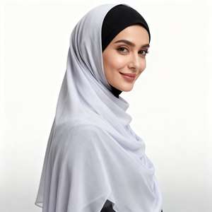 Autumn Premium High Quality Soft Chiffon <b>Hijab</b> Custom Logo <b>Square</b> Eco-Friendly Breathable Anti-Bacterial Quick Dry Lightweight - Product Image 3