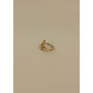 Vintage 14k <b>Black</b> Heart Diamond <b>Ring</b> Solid Gold with Geometric Pattern Rhodium Plated IGI Certified for Gift or Promise - Product Image 3