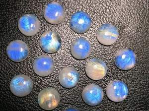 หินมูนสโตนสีรุ้งทรงกลมขนาด12มม. คุณภาพ AAA อัญมณีหลวม8ชิ้นสีฟ้าธรรมชาติ - Product Image 2