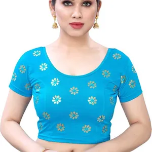 ready made blouse Western Design With Chikan Work saree blouse readymade women sexy readymade saree blouse wholesale