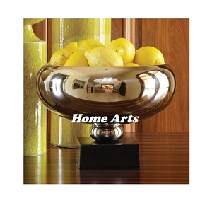 Ensemble de bols à dessert en acier inoxydable avec support en bois de 3 tailles différentes bol à dessert à fruits avec support en Inde - Product Image 2