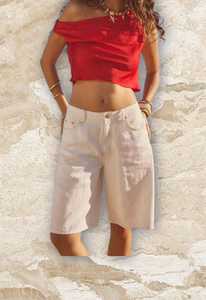 กางเกงยีนส์ขาสั้นทรงวินเทจ - Product Image 3