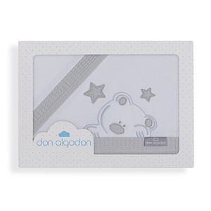 Ensemble de literie 3 pièces pour lit bébé, 100% coton, technique de tissage, motif de personnage - Modèle Viggo - Product Image 1