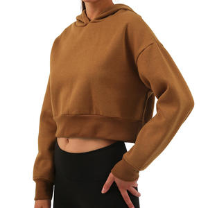 Sudadera Corta de Punto con Hombros Caídos, Estilo Casual Urbano, Transpirable y Ecológica para Mujer - Product Image 3