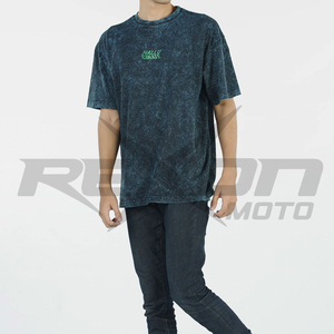 T-shirt vintage en coton épais 150g délavé à l'acide, coupe oversize à épaules tombantes, unisexe, respirant et à séchage rapide, style Rexon Moto - Product Image 6