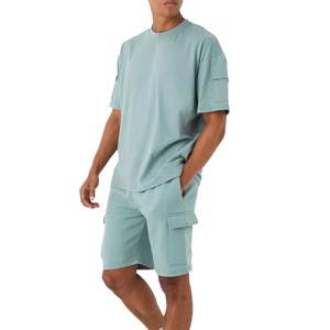 Conjuntos Cortos de Moda para Hombre de Alta Calidad a Bajo Precio, Camiseta y Pantalones Cortos, Conjunto de 2 Piezas para Hombre HS-2027 - Product Image 4