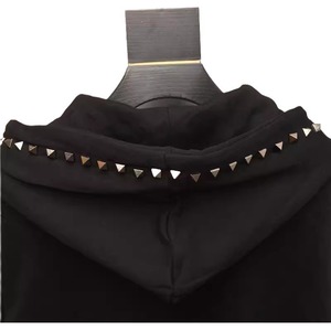 Sudaderas con capucha de hombre con diamantes de imitación de tarifa barata otoño transpirable hecho a medida cómoda ropa informal colores personalizados Logo 100% orgánico - Product Image 4