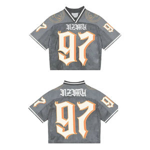 เสื้อยืดคอกว้างทรงหลวม ระบายอากาศ แห้งเร็ว ไซส์ใหญ่พิเศษ ผ้าตาข่าย แบบยูนิเซ็กส์ สำหรับเล่นอเมริกันฟุตบอล ฟุตบอล ป้องกันรังสียูวี - Product Image 4