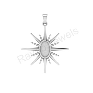 Pendentif ovale en argent sterling 925 véritable plaqué or 18 carats, idéal pour les cendres et la résine pour le travail du lait maternel Bijoux vierges - Product Image 5
