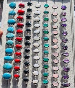 ÚLTIMA joyería al por mayor anillo de lujo para mujer Cristal de piedras preciosas precio barato mezcla anillos de dedo de cristal anillo de piedras preciosas mixtas de moda - Product Image 3