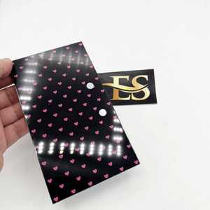 Tuile à cils noire avec cœur rose, logo personnalisé, impression, tuile à cils en acrylique, instruments de beauté professionnels, tuiles à cils - Product Image 3