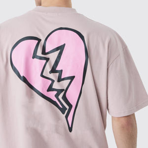 Impresora de secado rápido Impresión personalizada 100% algodón Camiseta impresa personalizada de peso pesado de gran tamaño para hombres - Product Image 6