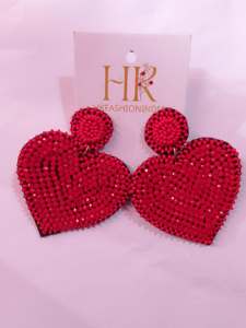 Pendientes de aro románticos con cuentas rosas Heartthrobs chapados en oro para bodas Día de San Valentín y ocasiones especiales Fiesta y artículo de regalo - Product Image 4