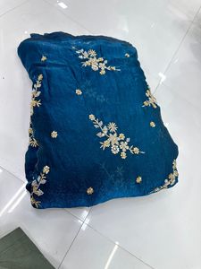 ผ้าไหม100% ที่ออกแบบมาสำหรับงานเย็บปักถักร้อยลูกปัดและหินลายดอกไม้หลากสีสำหรับชุดสูทแบบดั้งเดิมและ lehengas - Product Image 5