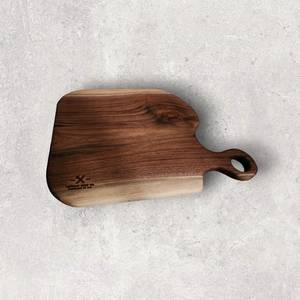 Tabla de cortar de madera con acabado elegante, tabla de quesos de acero inoxidable con cuchillo, donde el estilo atemporal se encuentra con la utilidad práctica de la cocina - Product Image 2