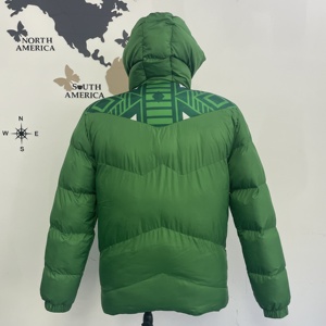 Veste matelassée personnalisée pour homme avec logo OEM, veste d'hiver décontractée avec fermeture éclair, traitement enduit, teinture unie, veste en duvet, livraison DDP - Product Image 5