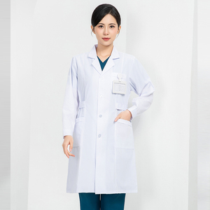 Camice da Laboratorio Bianco di Alta Qualità con Logo Personalizzato, Manica Lunga o Corta, in Cotone, per Medici e Personale Ospedaliero, Uomo e <span class=keywords><strong>Donna</strong></span> - Product Image 3