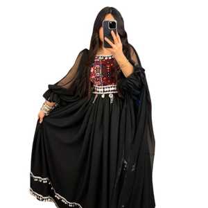Robe afghane traditionnelle respirante longue robe afghane pachtoune Maxi robes Pathani femmes Kaboul Nuristan Tribal Kuchi porter costume - Product Image 1