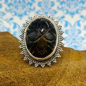 Anillo fino de Plata de Ley 925 más vendido con piedra preciosa de cuarzo ahumado marrón Natural OCASIÓN DE BODA precio bajo - Product Image 2